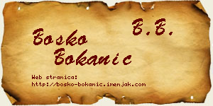Boško Bokanić vizit kartica